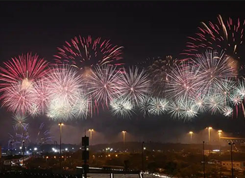 庄浪县焰火晚会